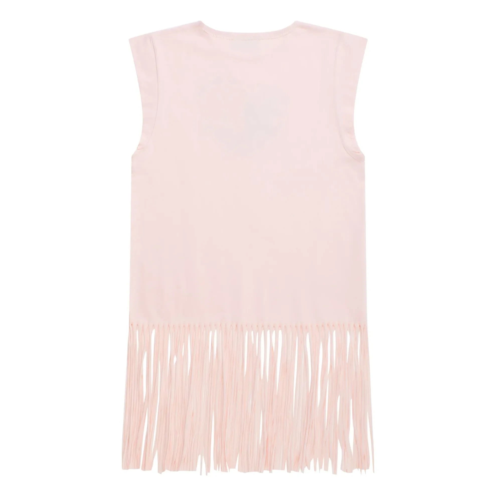 Maison Mangostan - Vestido con flecos de pájaros | Rosa