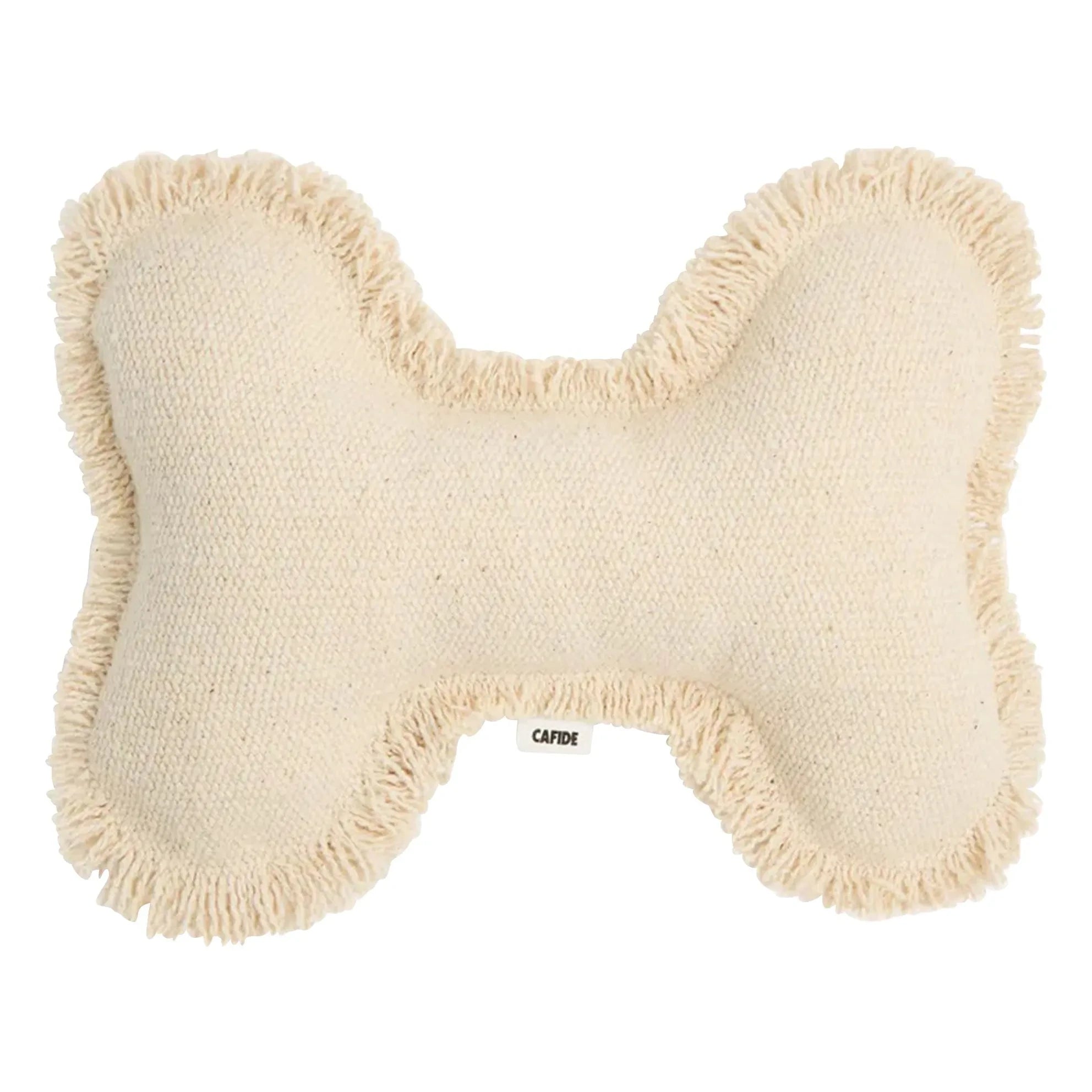Cafide - Juguete para perro con forma de hueso | Blanco roto