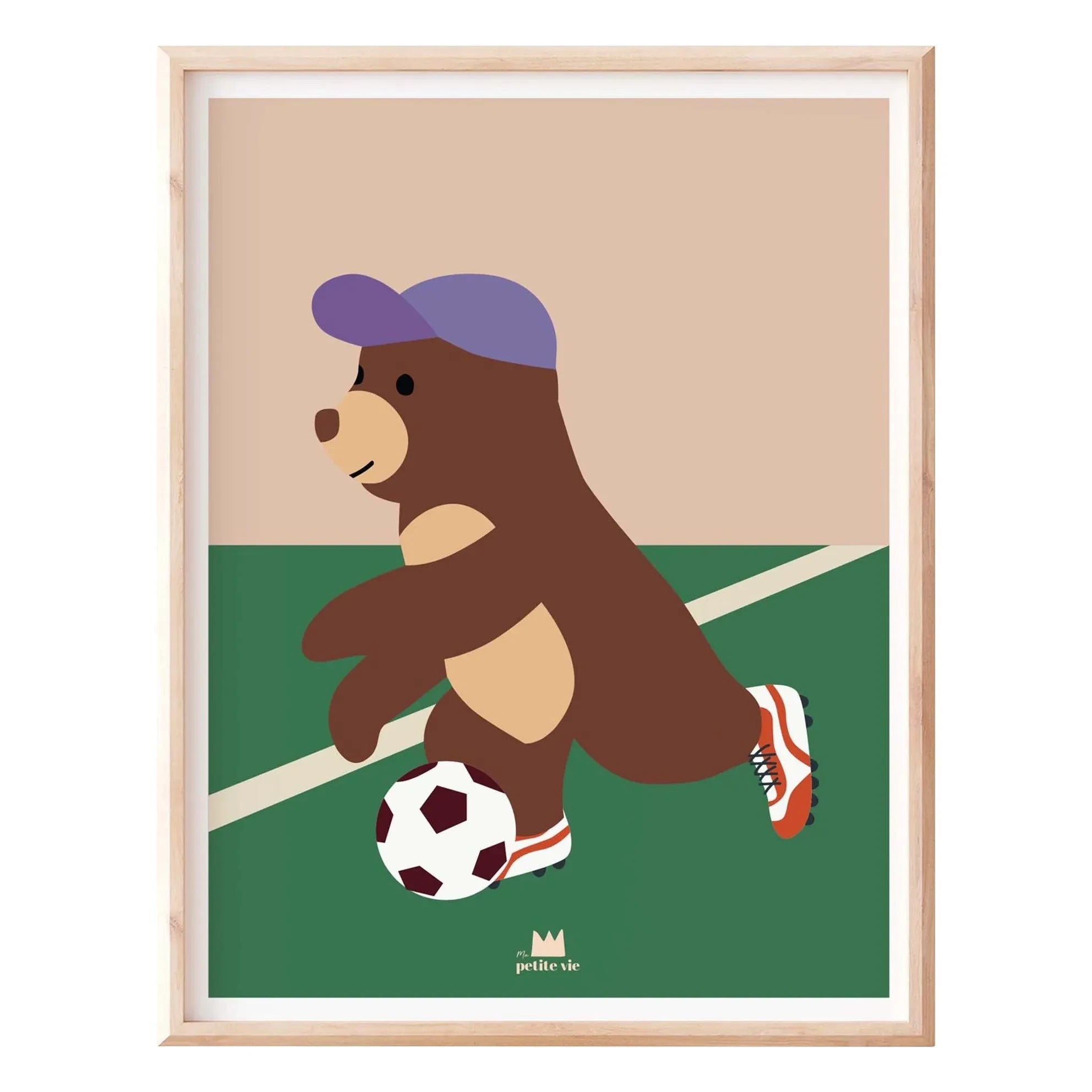 Ma petite vie - Póster de oso de fútbol