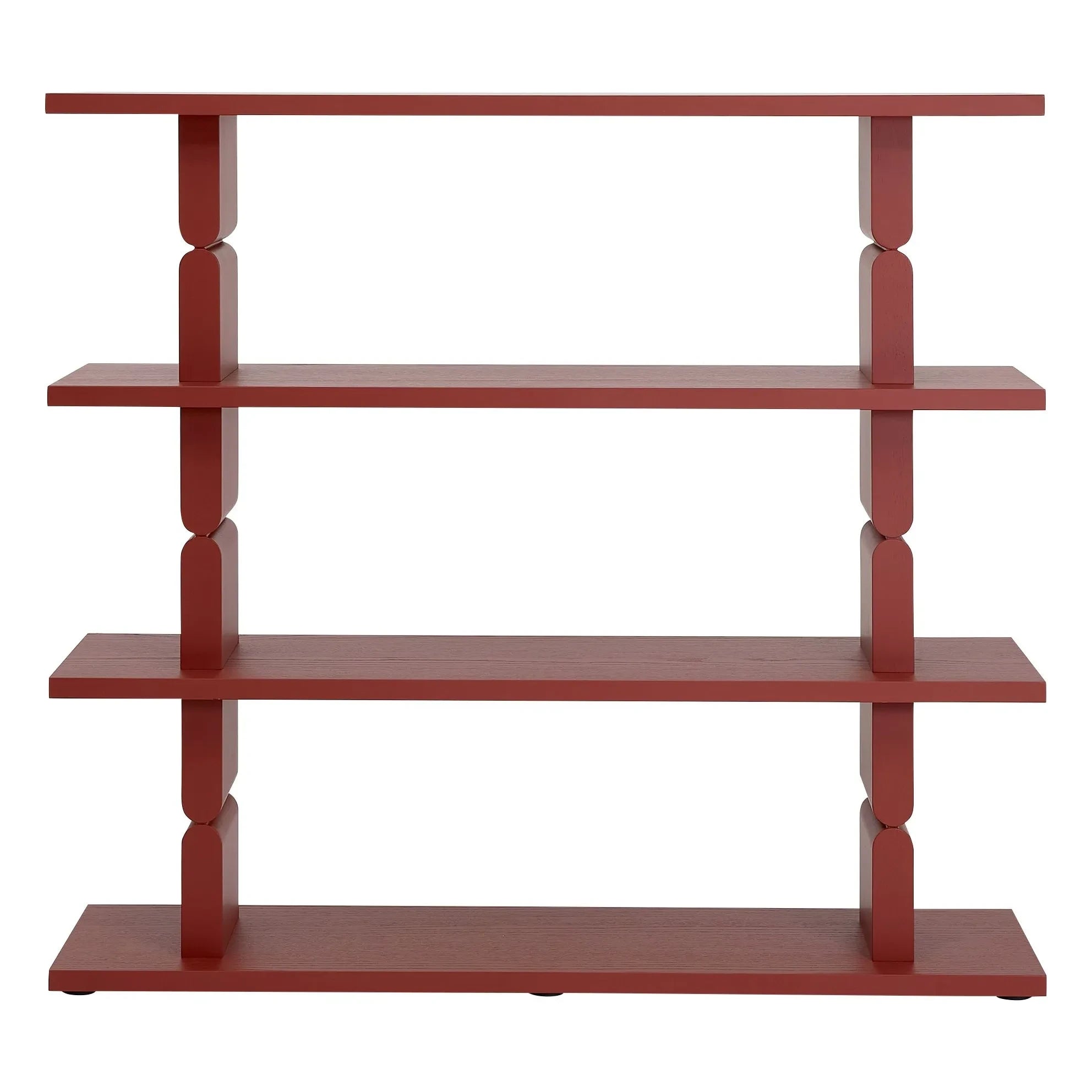Nobodinoz - Estantería de madera pintada Noon | Rouge Brun