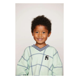 Mini Rodini - Sudadera a cuadros orgánica Coron | Verde