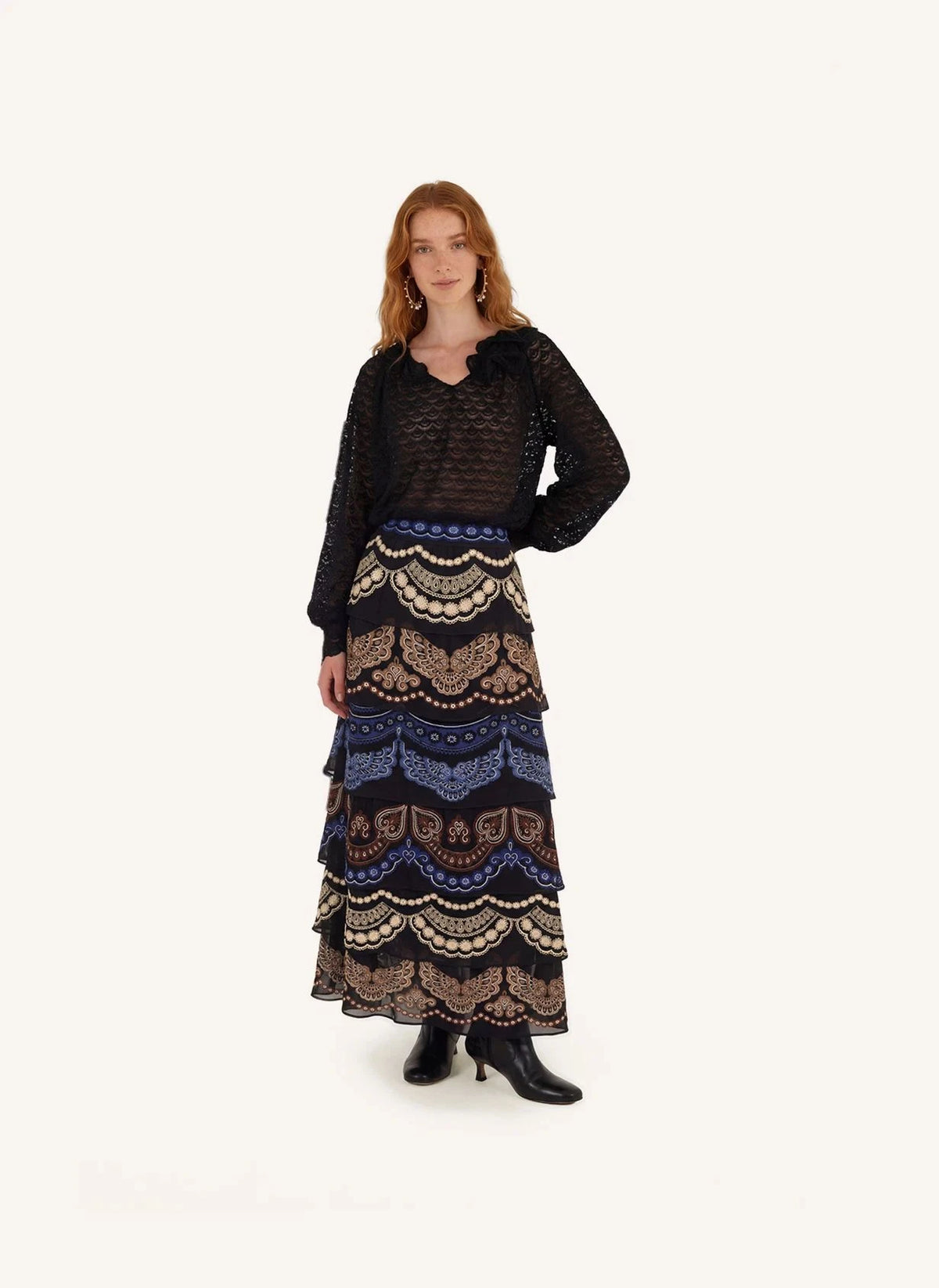 Farm Rio - Falda Nicole | Negro