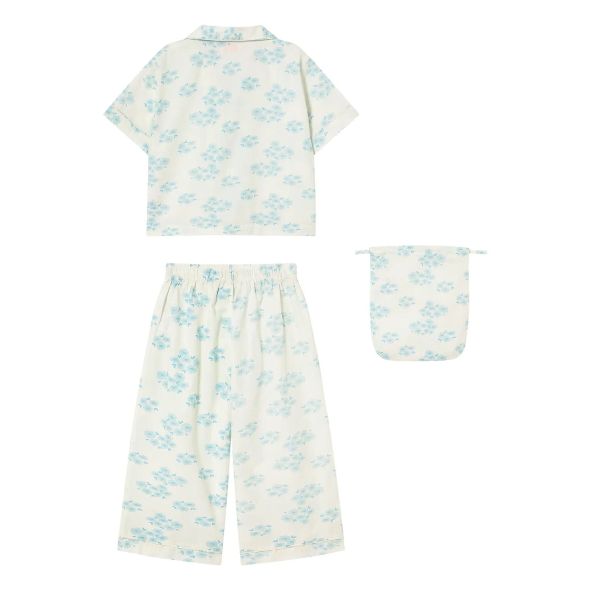 Tinycottons - Conjunto de camisa y pantalón con estampado floral | Blanco