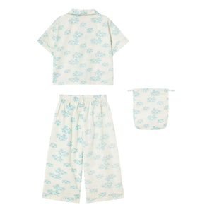 Tinycottons - Conjunto de camisa y pantalón con estampado floral | Blanco