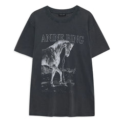 Anine Bing - Camiseta Lili Horse | Negro