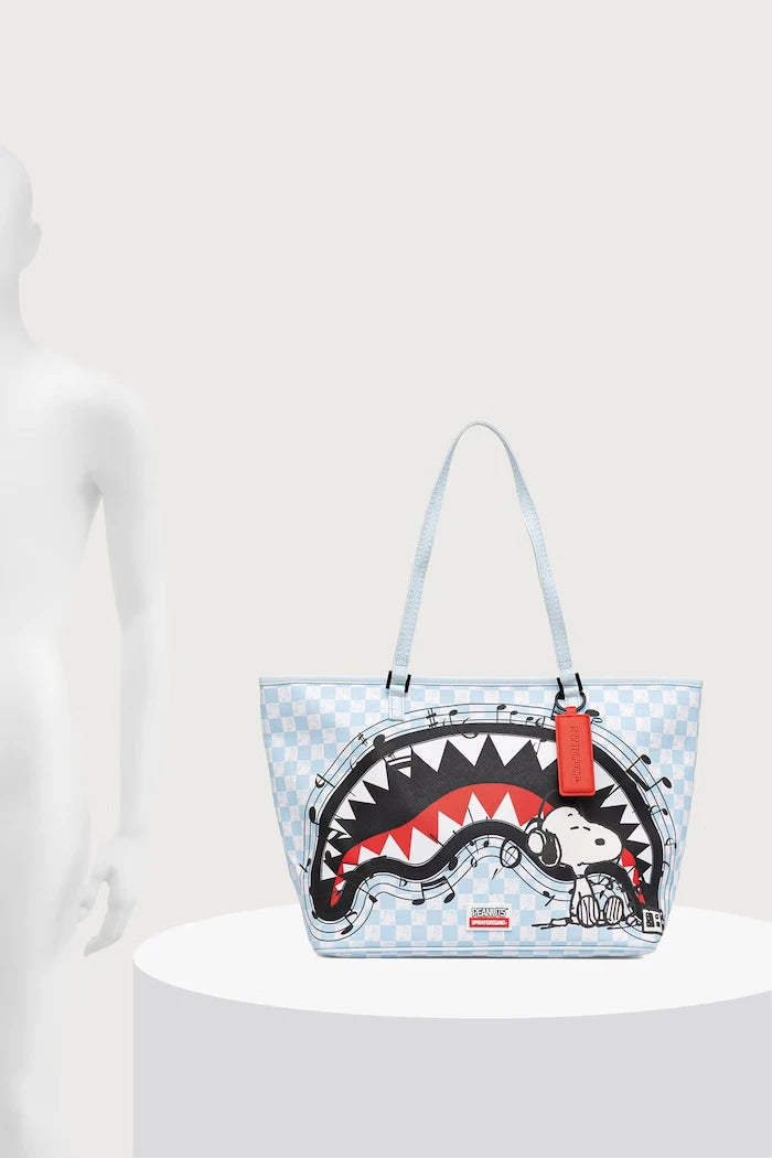 Sprayground - Snoopy Mavi Suni Deri Kadın Omuz Çantası 910T9456NSZ