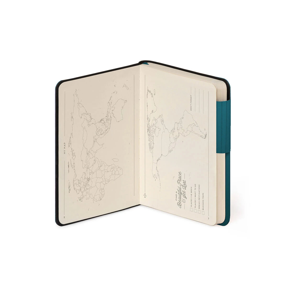 Legami - Cuaderno Trazado con Funda Suave Monocromática - Verde Profundo - Mi Cuaderno