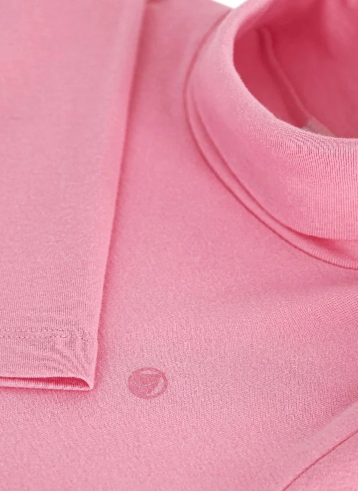 Petit Bateau - Organik pamuklu logolu balıkçı yaka | Pembe