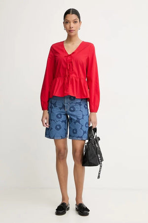 Blusa de algodón con volantes para mujer Marc O'Polo