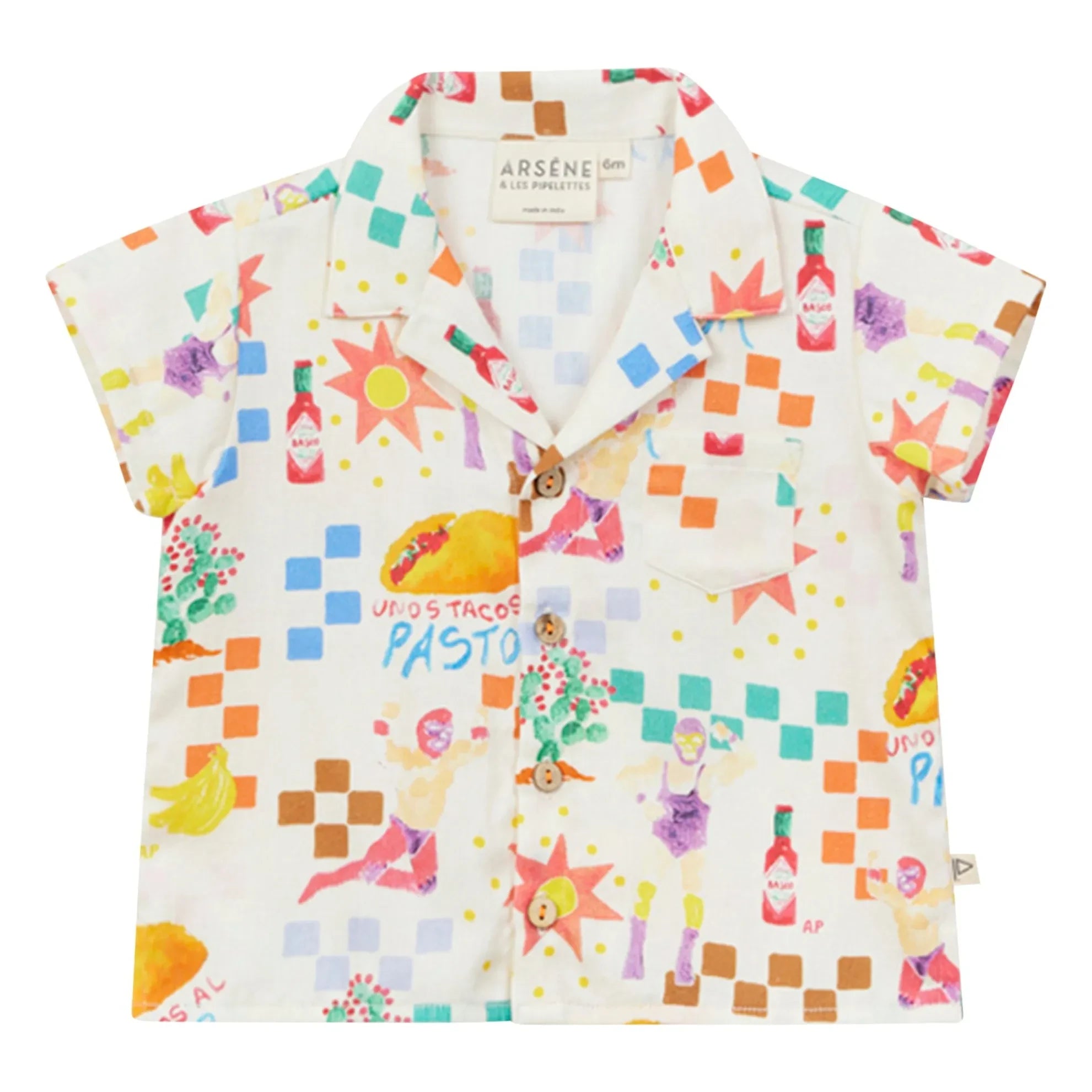 Arsène et Les Pipelettes - Camisa Popelina Pastor | Crudo