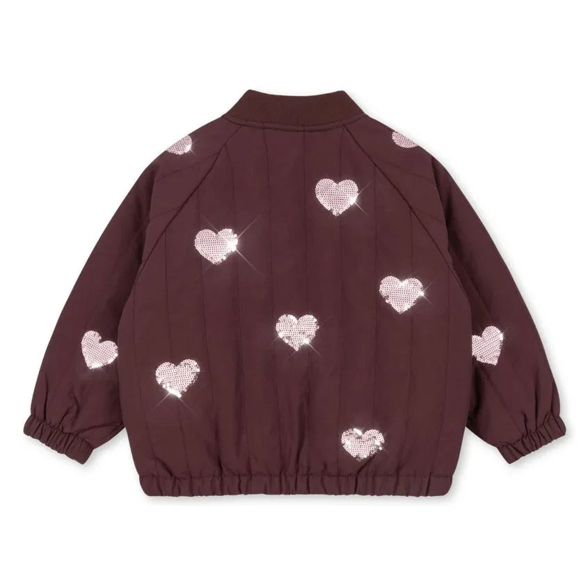 Konges Sløjd - Juno Hearts Pul Payetli Bomber Ceket | Bordo