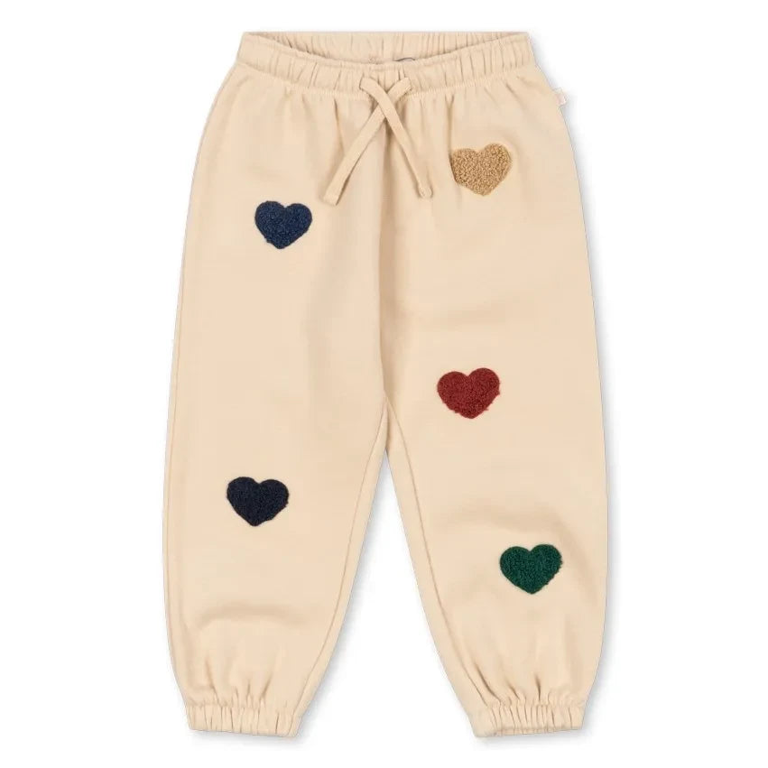 Konges Sløjd - Lou Hearts Organik Pamuk Jogger | Bej