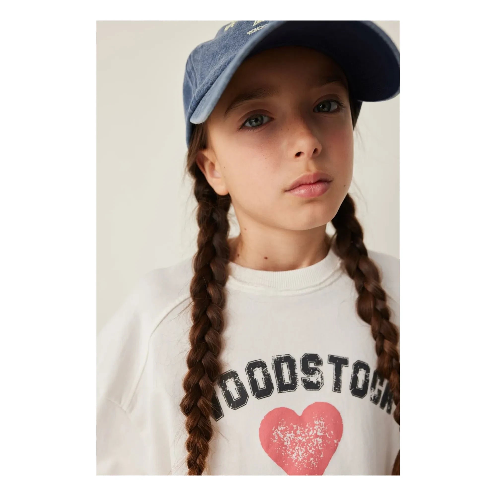 Tocoto Vintage - Sudadera Woodstock Corazón | Blanco