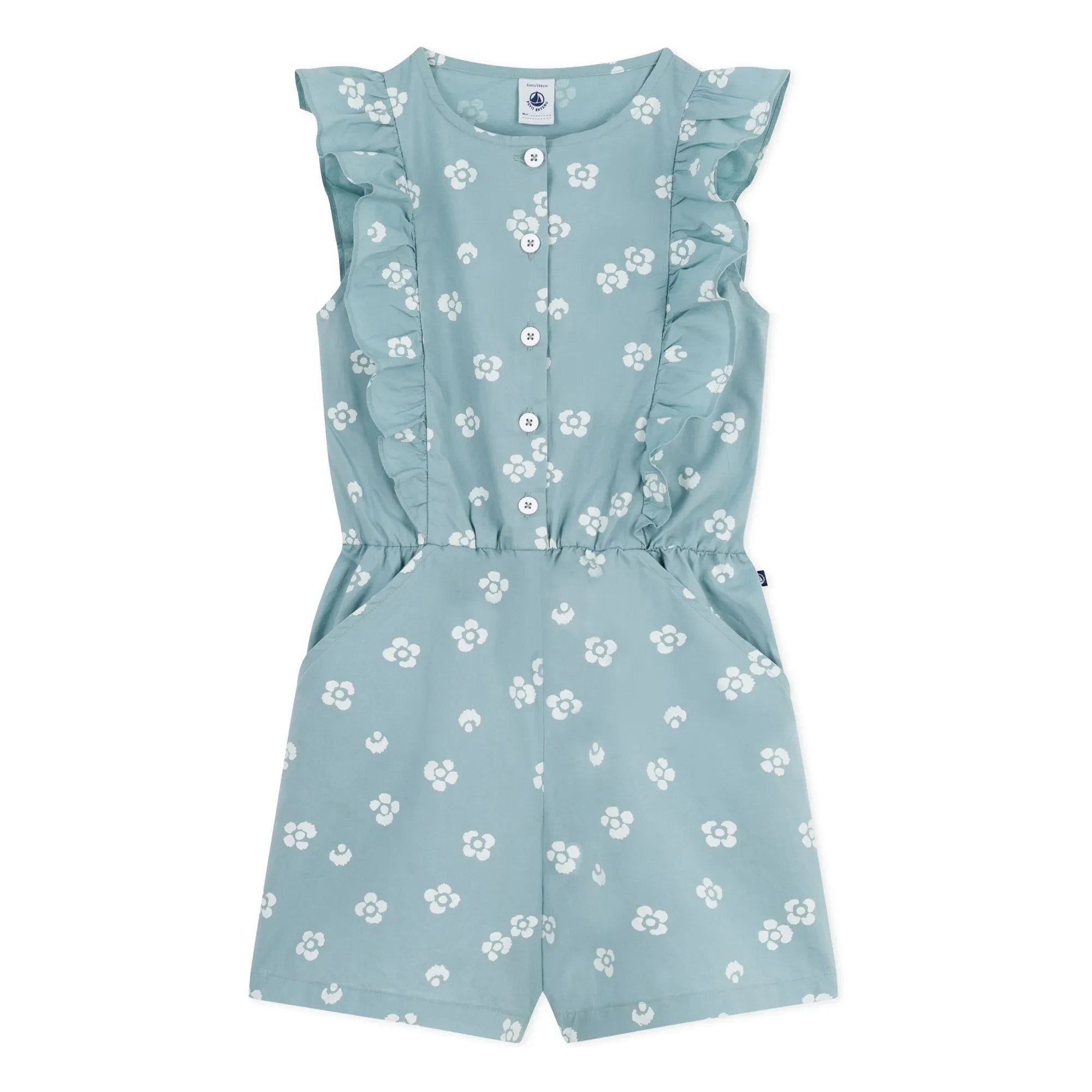 Petit Bateau - Mono Popelín de Algodón Orgánico Boncapa | Salvia