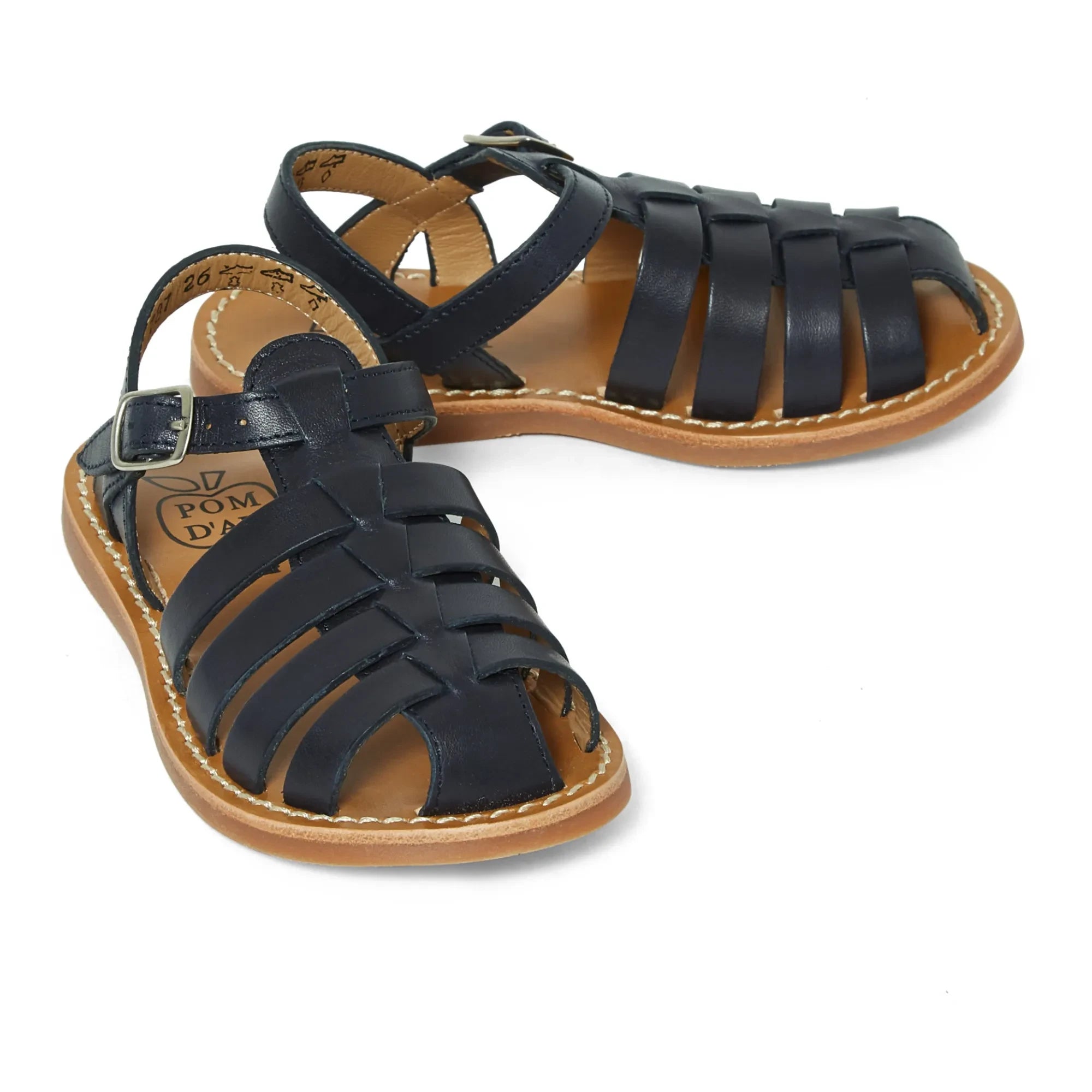 Pom d'Api - Sandalias de playa Dad Stitch | Azul marino