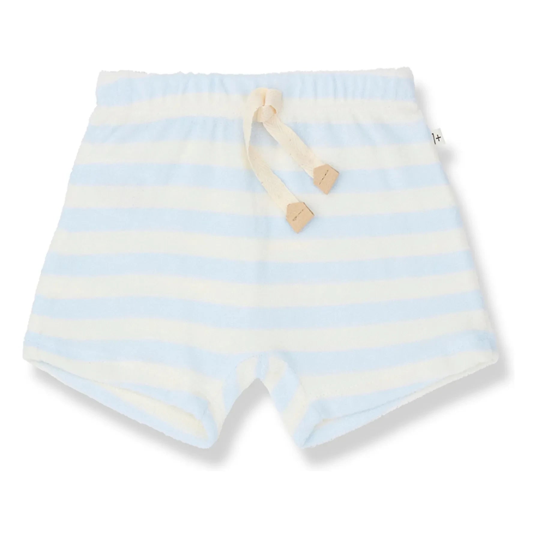 1+ en la familia - Pantalón corto bermuda Feres con toalla a rayas | Azul pálido