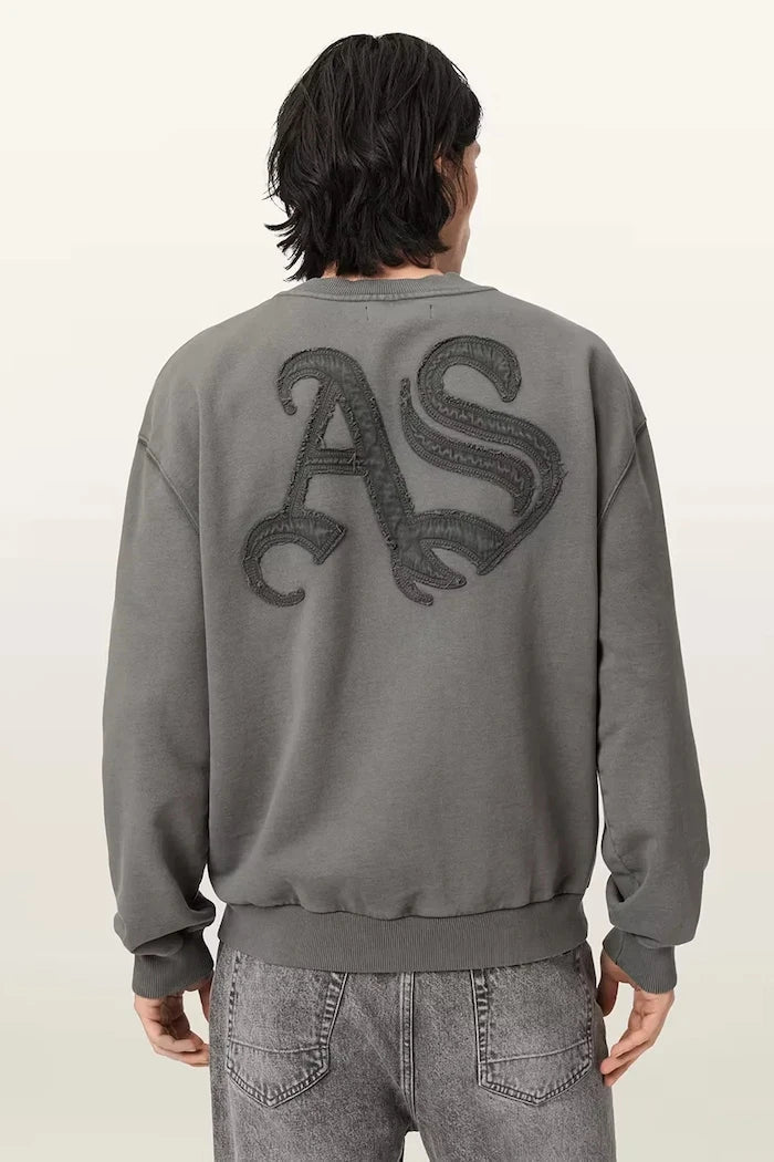 Sudadera extragrande de algodón para hombre AllSaints INSIGNIA