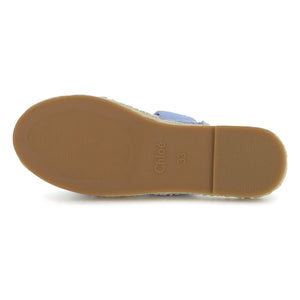 Chloé - Sandalias vaqueras con logo | Azul