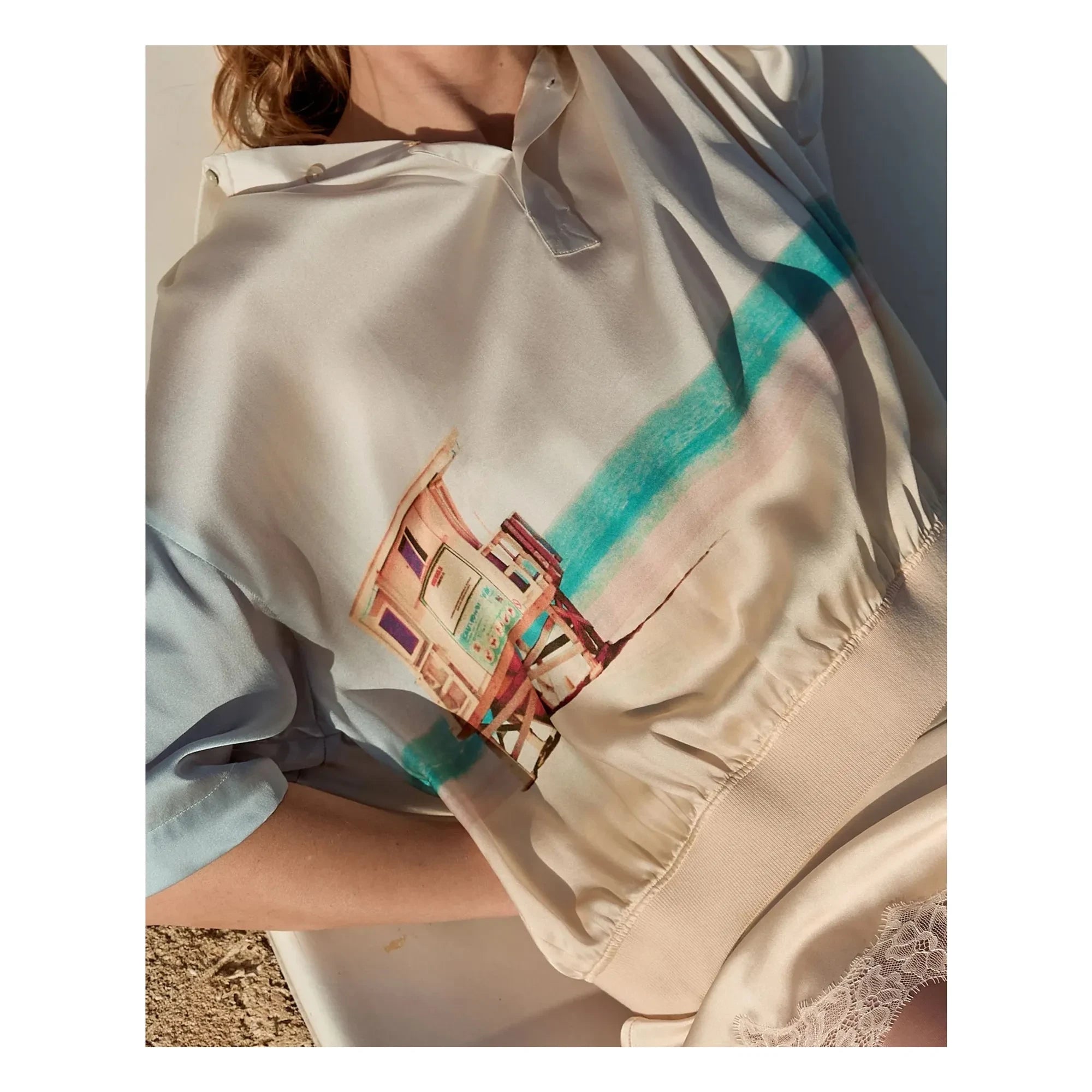 Mes Demoiselles - Blusa de seda Malden | Azul