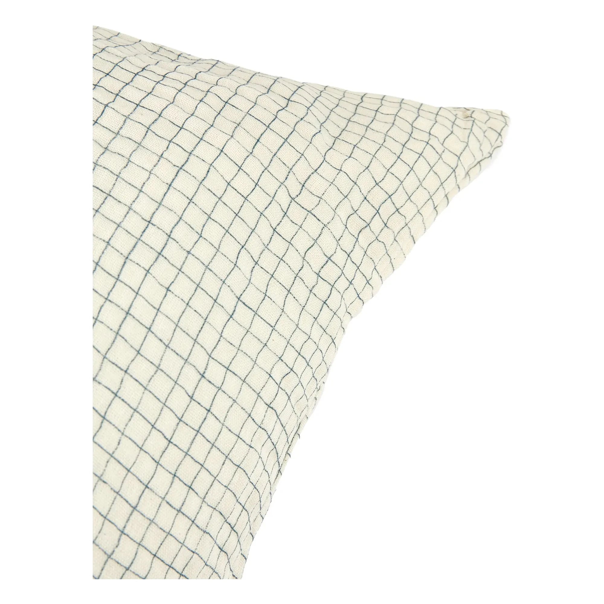Nobodinoz - Funda de almohada a cuadros Wabi-Sabi Azul | Azul