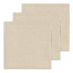 Konges Sløjd - Pañales de tela de algodón orgánico Tea Stripe - Set de 3 | Beige