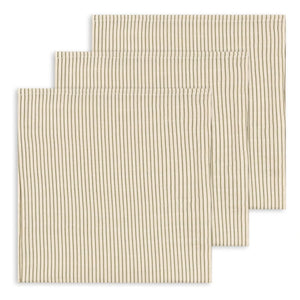 Konges Sløjd - Pañales de tela de algodón orgánico Tea Stripe - Set de 3 | Beige