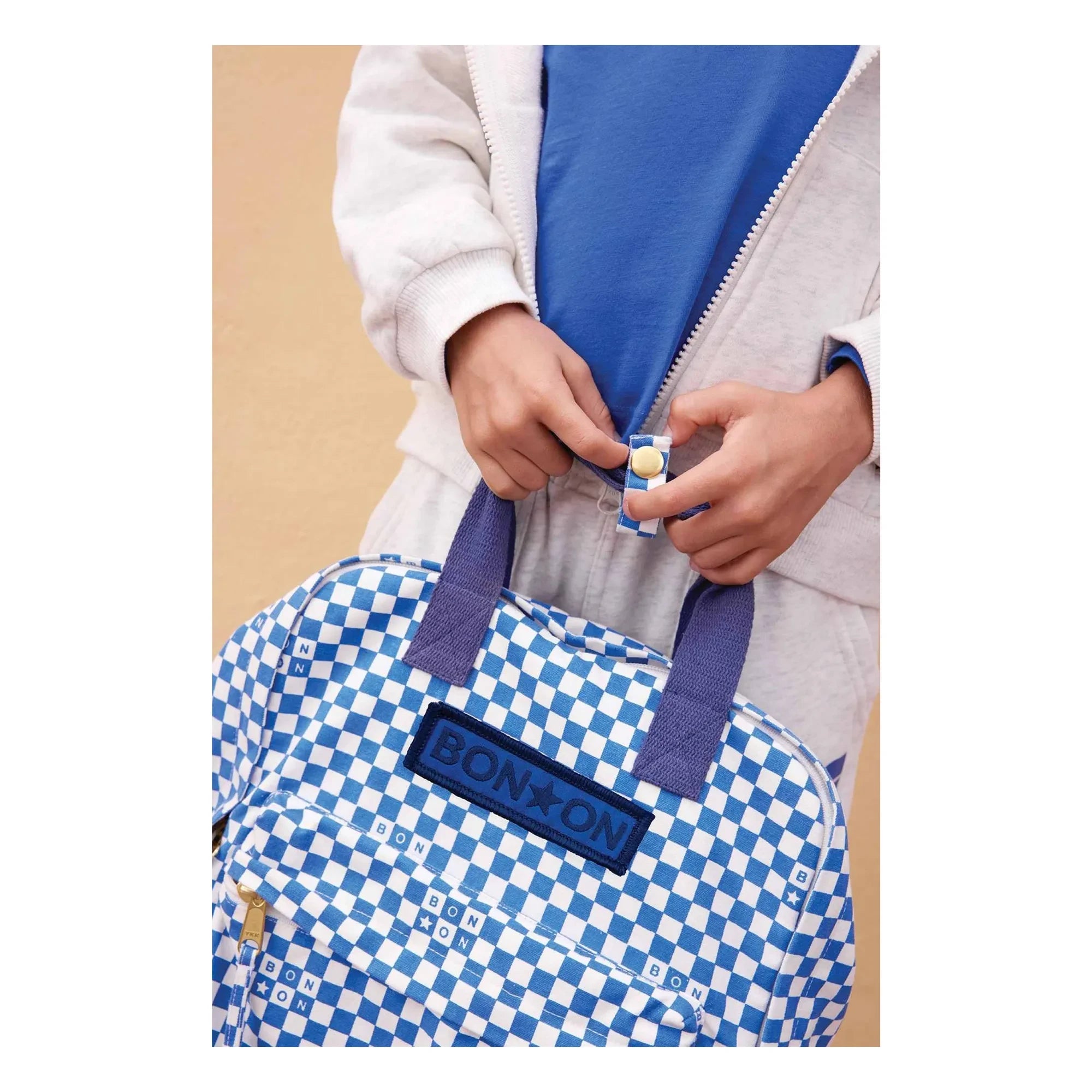 Bonton - MM Carreaux Mochila | Azul índigo