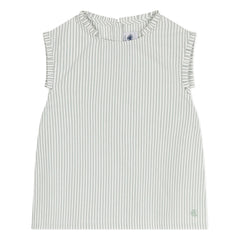 Petit Bateau - Top Bictoire Popelín de algodón orgánico | Blanco