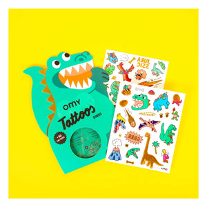 Omy - Geçici dövmeler Dinozorlar | Yeşil