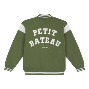 Petit Bateau - Chaqueta ancha de felpa | Verde oliva