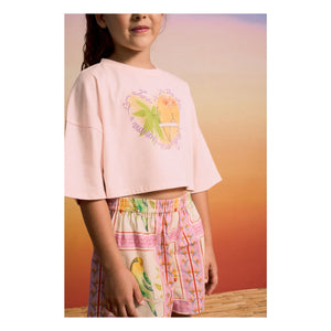 Maison Mangostan - Pájaros patchwork cortos | Rosa