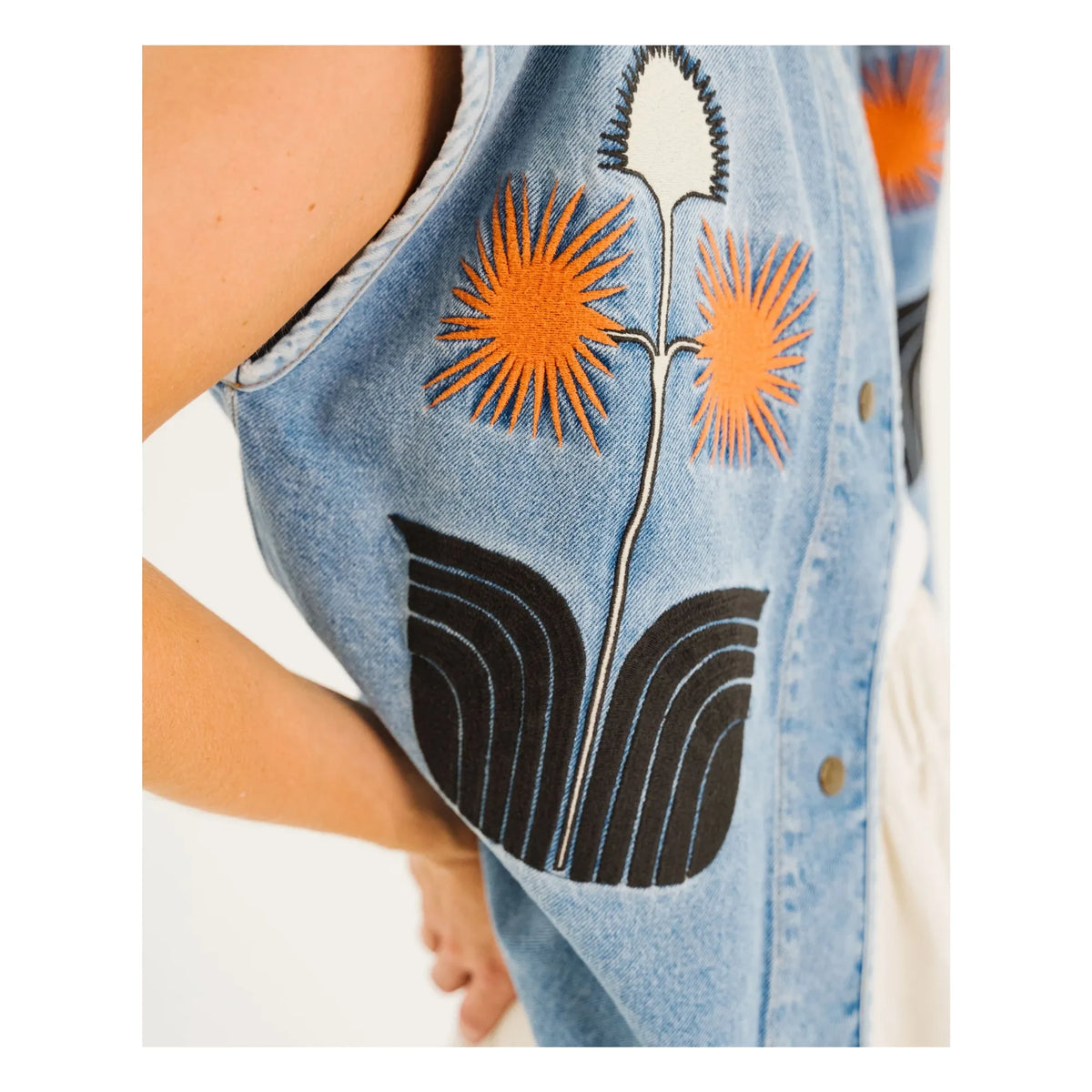 Tinsels - Chaqueta Vaquera sin Mangas Edel | Azul
