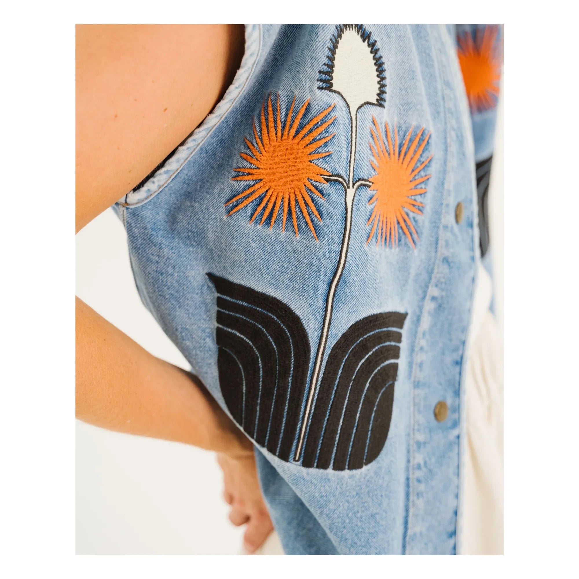 Tinsels - Chaqueta Vaquera sin Mangas Edel | Azul