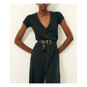 Sessùn - Vestido acanalado Nea | Azul negro