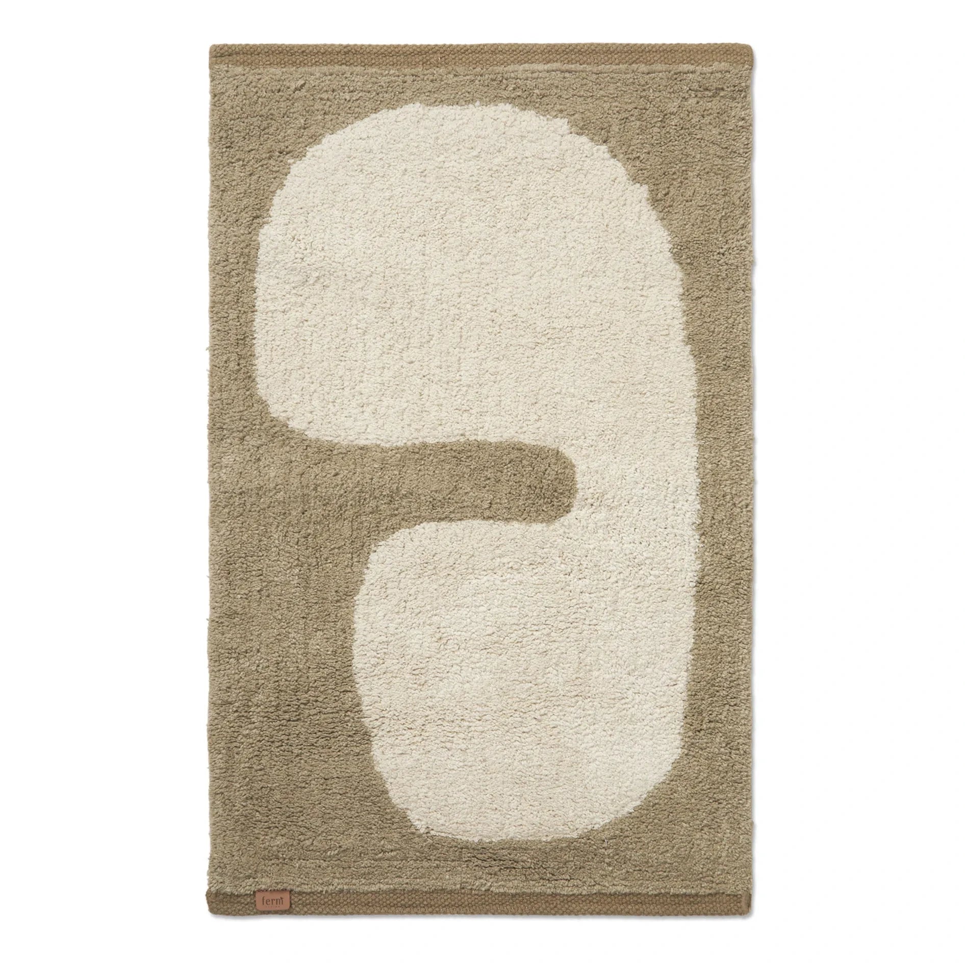 Ferm Living - Alfombra de baño Lay | Marrón Topo