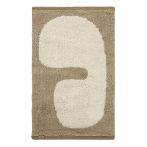 Ferm Living - Alfombra de baño Lay | Marrón Topo