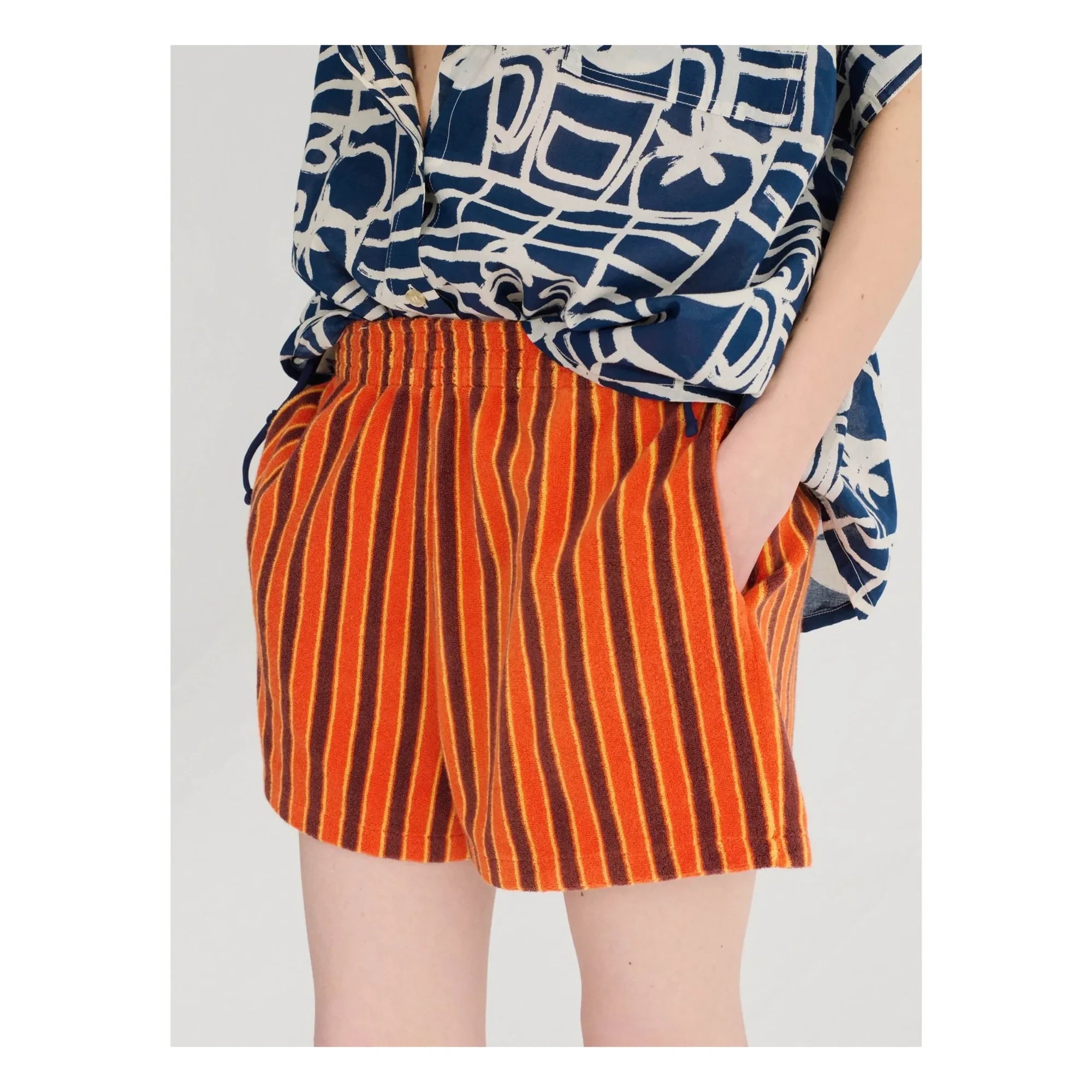 Bobo Choses - Shorts cortos de felpa | Camel