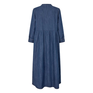 Lollys Laundry - Aliya Denim Pamuk Elbise | Lacivert