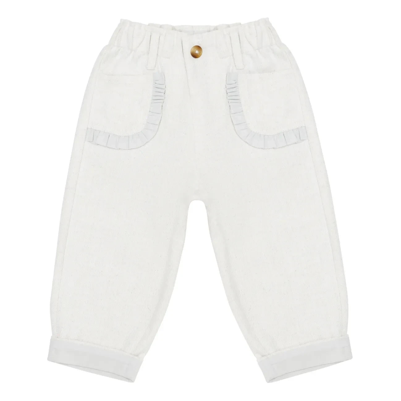 Donsje - Pantalones Josefine de algodón orgánico | Blanco