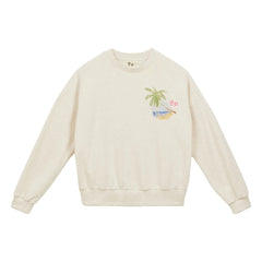 a.p - Sudadera palmera de algodón orgánico | Arena