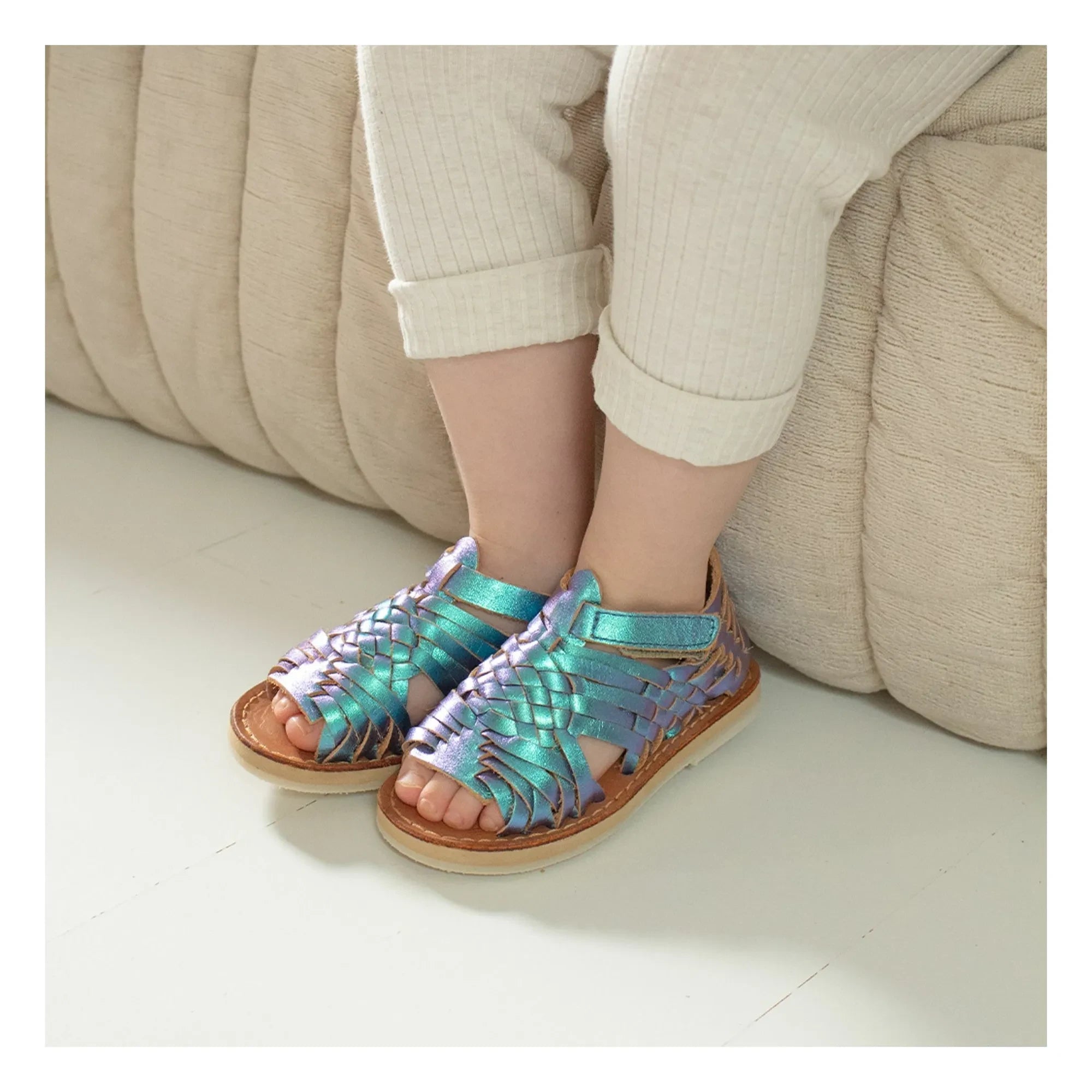 Mapache - Sandalias metálicas de sirena | Turquesa