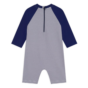 Petit Bateau - Bañador a rayas con protección UV | Azul