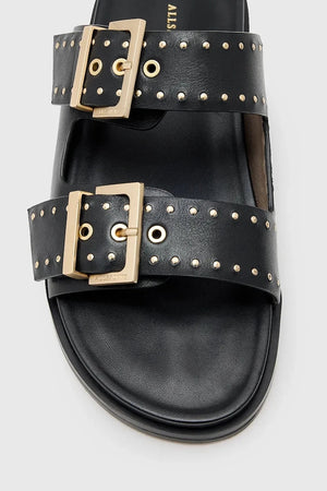 Sandalia Plana de Piel con Tachuelas Magda de AllSaints