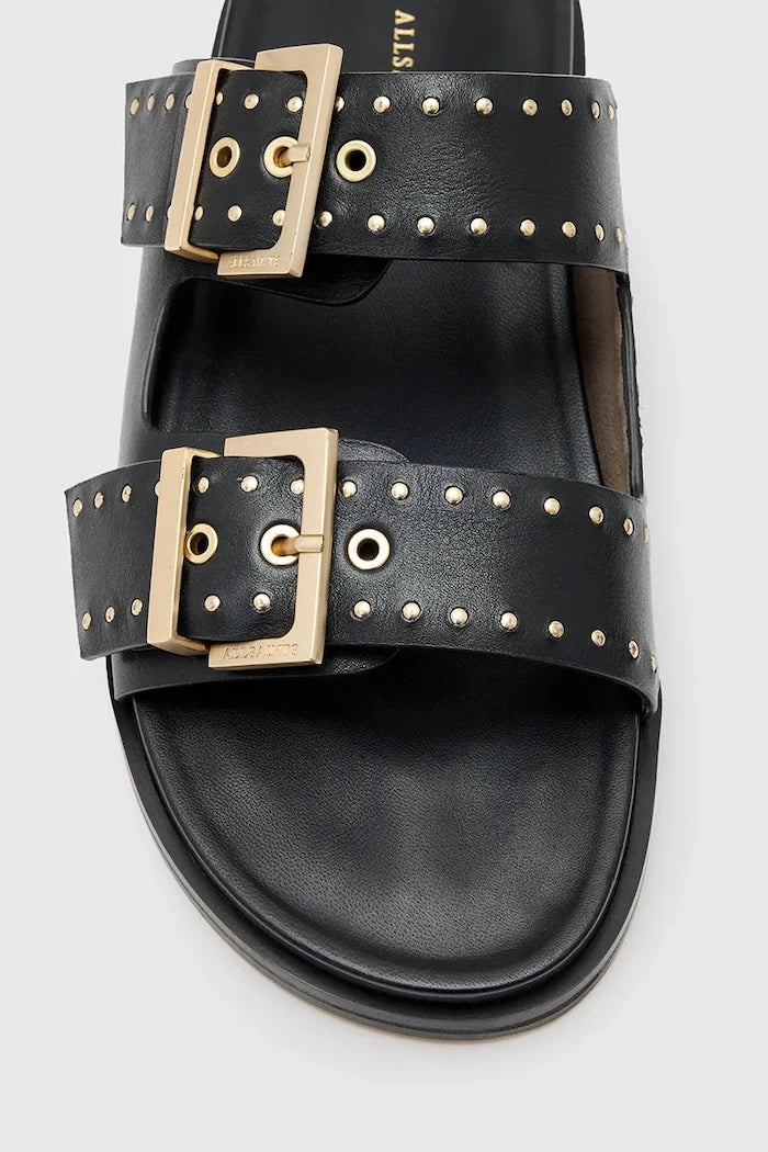 Sandalia Plana de Piel con Tachuelas Magda de AllSaints