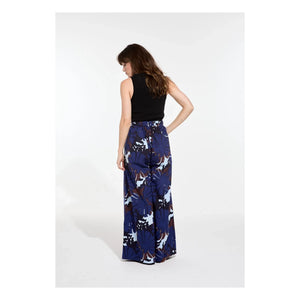 Mapoésie - Penelope Poppy Pantalón Popelín de Algodón | Azul