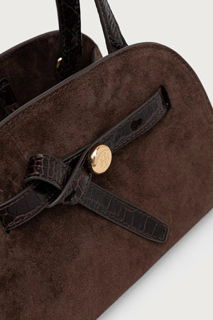 Bolso tote de ante Tory Burch Romy Small Bauletto para mujer