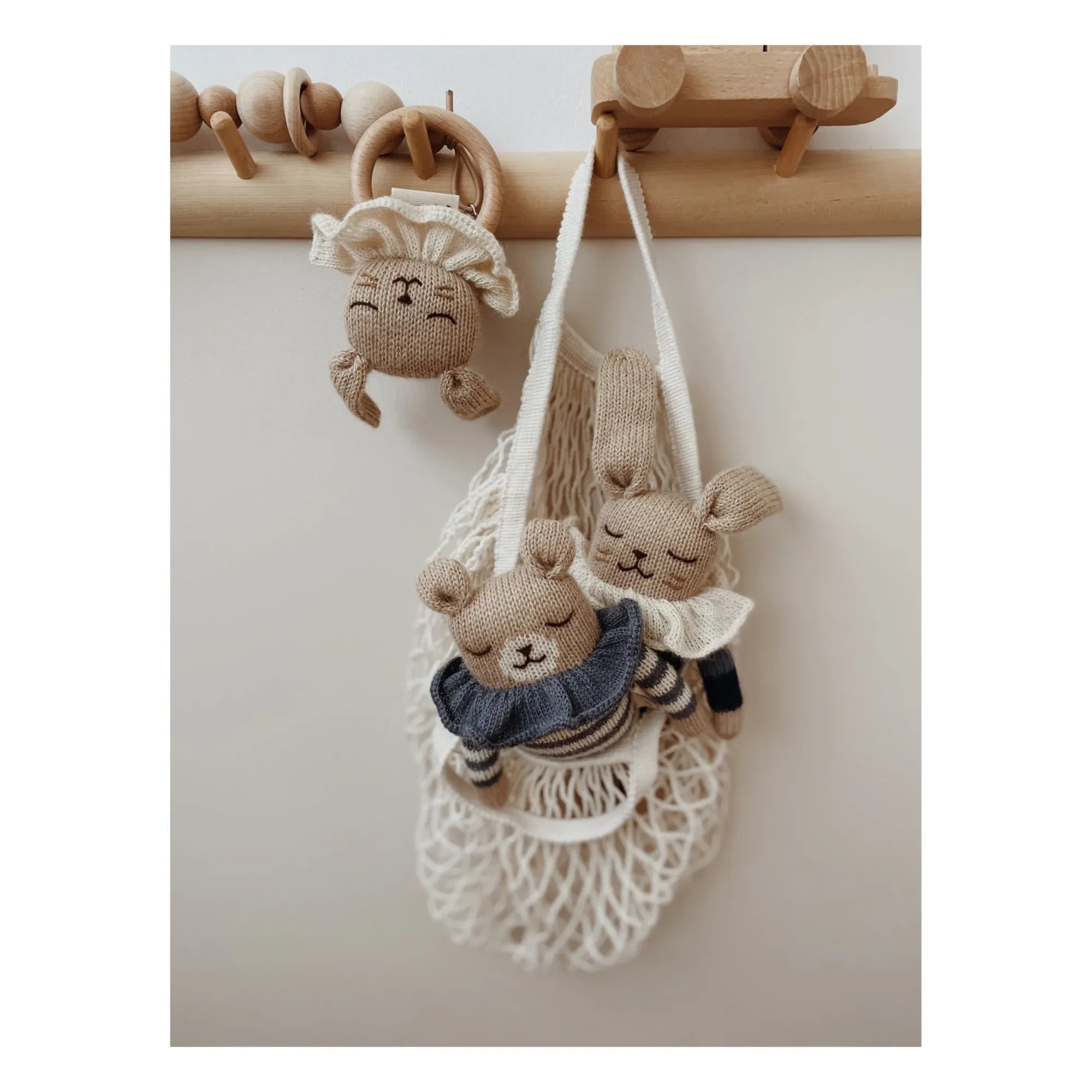 Main Sauvage - Mordedor de madera Conejo | Beige
