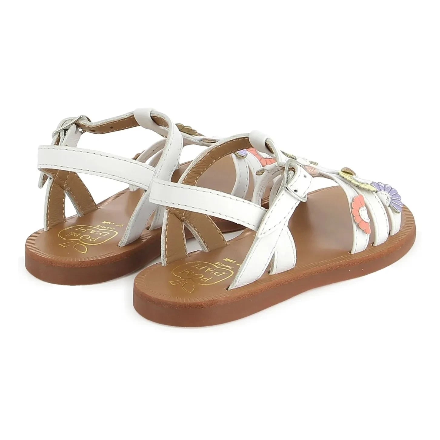 Sandalias Pom d'Api - Plagette Multi Daisy | Blanco