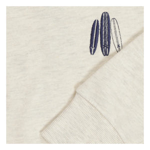 Tumble N'Dry - Sudadera oversize de algodón orgánico Seashore | Blanco jaspeado