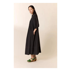 Leon & Harper - Vestido de algodón orgánico Roca | Carbon